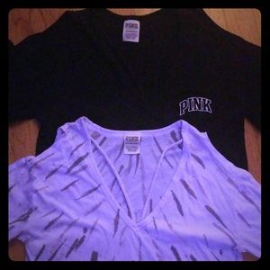 BNWOT, LONG SLEEVE, COLD SHOULDER PINK SHIRTS